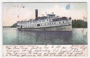 River Steamer Middletown Hartford Connecticut 1906 postcard