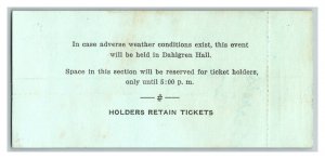 U.S. Naval Academy Ticket 2 June 1959  Dress Parade