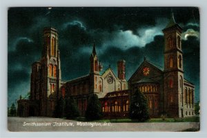 Washington DC- Washington DC, Smithsonian Institute, Panoramic, Vintage Postcard 