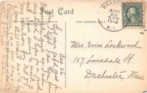 QUONOCHOTAUG RHODE ISLAND SURF #4~O C BARROWS PUBL POSTCARD c1912