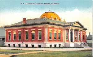 Carnegie Free Library Eureka, California USA View Postcard Backing 