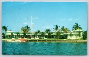 Palm Beach Shores Florida~Colonnades Apartments Living Room~Vintage Postcard