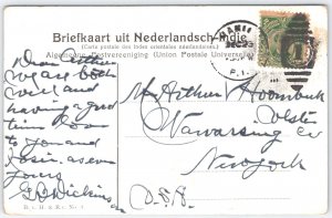 Vintage Indonesian Tjandi Raras Temple Postcard from Java Dutch Indies