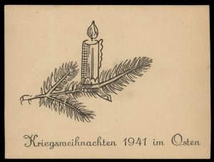 3rd Reich Germany 1941 Weihnacht Christmas Card Cover UNUSED 100626