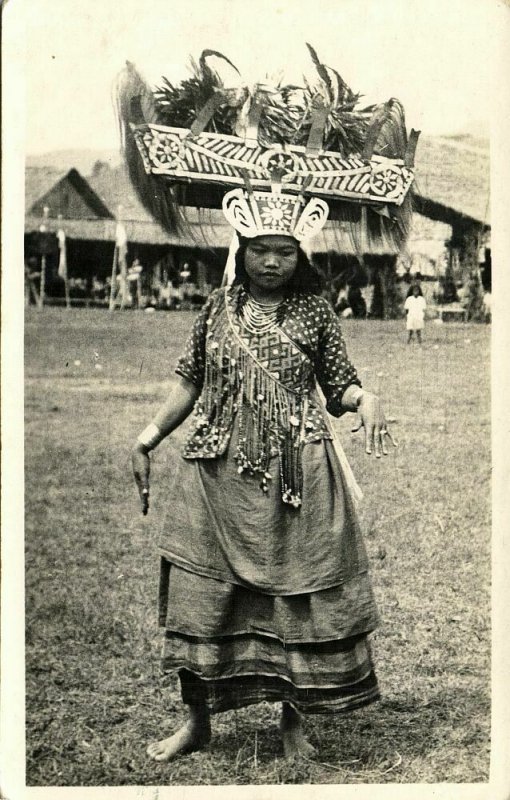 indonesia, SUMATRA, Native Lampung Girl (1940) RPPC Postcard