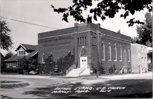 Real Photo Postcard Bethel Evangelical U.B. Church in Manly, Iowa