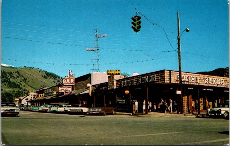 Postcard City Street in Jackson, Wyoming