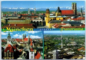 Postcard - Panorama - Munich, Germany