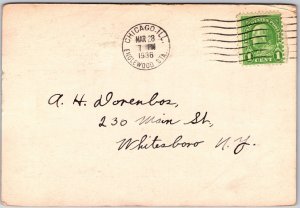 1936 QSL Radio Card  W90VT Chicago IL Amateur Radio Station Posted Postcard