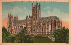 Vintage Postcard 1945 Washington Cathedral SS St. Peter And Paul Washington DC