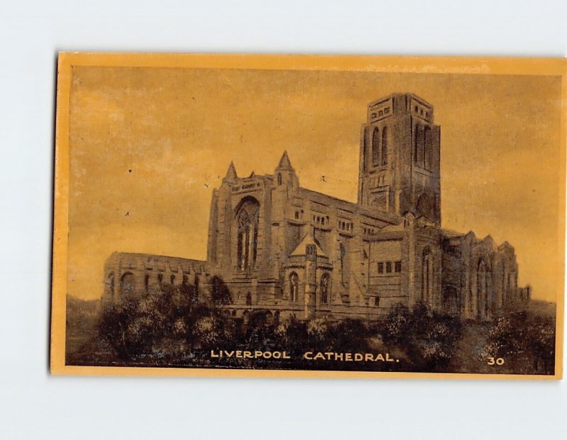 Postcard Liverpool Cathedral Liverpool England