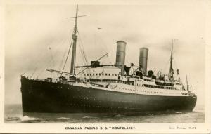 Canadian Pacific Liner Montclare.   *RPPC