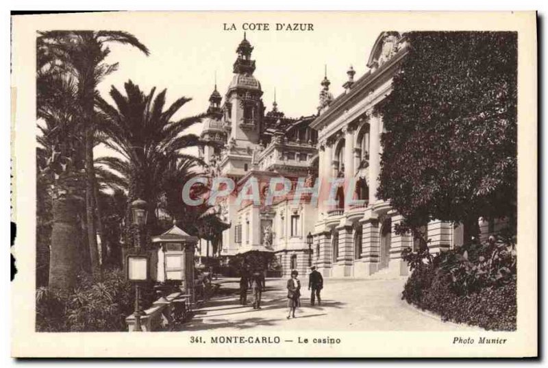 Old Postcard Monte Carlo Casino