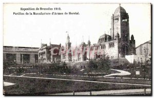 Belgium Belgie Brussels Old Postcard 1910 Exhibition Pavilion manufacture of ...