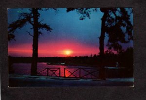 NJ Sunset Upper Lake Keswick Grove New Jersey Postcard