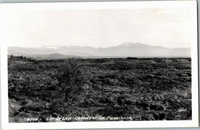 RPPC Sea of Lava, Craters of the Moon, ID Vintage Postcard B80