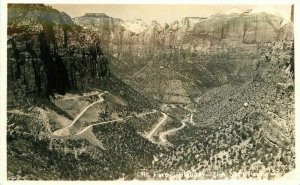 Zion Utah NP Union Pacific Railroad Mt Carmel RPPC Photo Postcard 21-10501