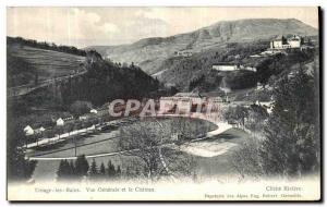 Old Postcard Uriage les Bains Vue Generale and Chateau