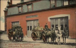 Fire Dept Horse Drawn #12 Stillman White Engine Co Providence RI Postcard