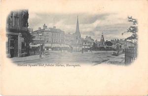 Harrogate England Station Square Jubilee Statue Antique Postcard J53883