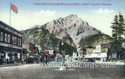 Main Street & Cascade Mountain Banff, Canadian Rockies Canada Unused 