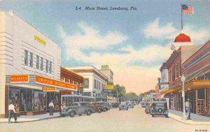 Main Street McCrory Five & Dime Store Leesburg Florida linen postcard