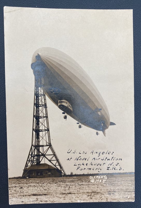 Mint USA RPPC Postcard Zeppelin Airship  US Los Angeles At Naval Air Station