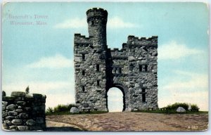 Postcard - Bancroft's Tower, Worcester, Massachusetts, USA