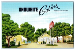 c1960's Snowhite Cabins Pueblo Exterior Colorado CO Vintage Unposted Postcard 