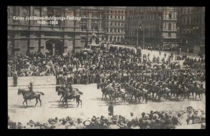 Austria Kaiser Franz Joseph 1908 Huldigungs 50th Anniv Festival RPPC USED G97097