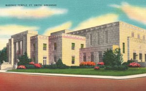 Vintage Postcard Masonic Temple Historic Building Fort Smith Arkansas AR