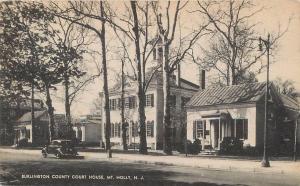 MT. HOLLY, NJ    Burlington County  COURT HOUSE Courthouse  1944  Postcard