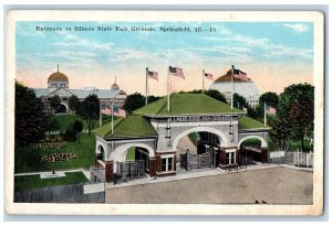 Springfield Illinois IL Postcard Entrance To Illinois State Fair Grounds c1910s