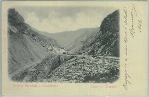 85865 - VINTAGE POSTCARD - MASS CARRARA Cave - MARBLE RAILWAY -