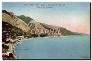 Old Postcard Menton Garavan Frontiere De Bale