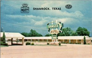 Ranger Motel, Shamrock TX Best Western c1970 Vintage Postcard B35