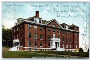 1906 Womens Dormitory Bates College Lewiston Maine ME Antique Postcard