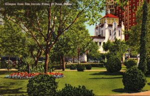 Texas El Paso Glimpse From San Jacinto Plaza Curteich