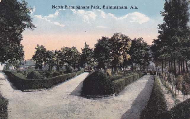 North Birmingham Park - Birmingham AL, Alabama - pm 1914 - DB