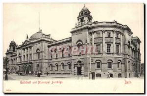 Great Britain Guildhall and Municipal buildings Old Postcard Bath