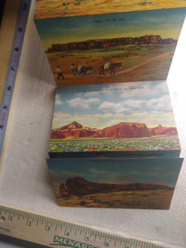 Postcard Folder The Origin of The Petrified Forest, Painted Desert, Arizona