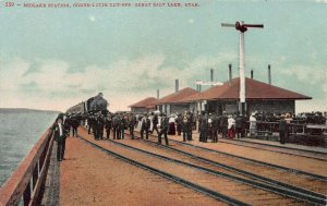 Midlake Station, Ogden-Lucin Cut Off, Great Salt Lake, Utah, Early Postcard