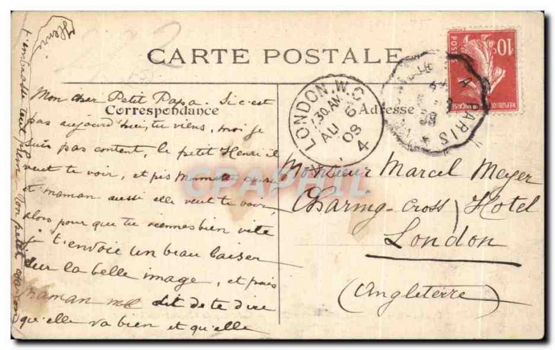 Old Postcard Paris His Squares And Its Jardijn Gardens From & # 39Infante the...