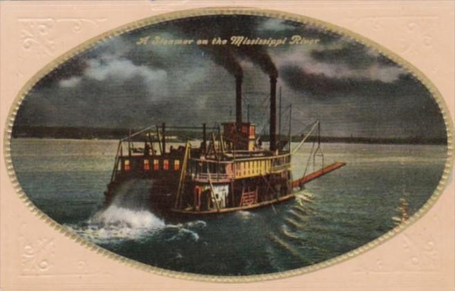 Paddle Wheel Steamer On The Misissippi River