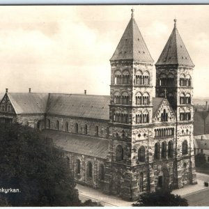 c1920s Lund Sweden Lutheran Cathedral RPPC Lunds Domkyrka Church Akta Photo A150