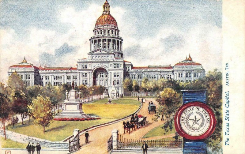 AUSTIN, TX Texas    STATE CAPITOL     c1910's Raphael Tuck Oilette Postcard