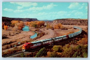 c1950's El Capitan Santa Fe Railway Train Shoemaker Canyon New Mexico Postcard