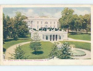 Pre-1907 EAST ENTRANCE OF THE WHITE HOUSE Washington DC hp9332