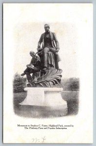 Pittsburgh  Pennsylvania  Stephen C. Foster  Highland Park    Postcard