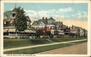 Wilmington DE Boulevard Homes c1920 Postcard